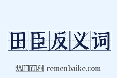 田臣反义词是什么意思的图片
